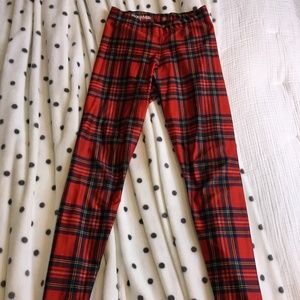 BlackMilk Clothing - Tartan Red Leggings